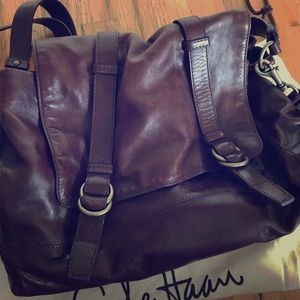 Cole Haan Hyde Park II Messenger leather bag